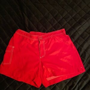 Red Swim/Athletic Shorts